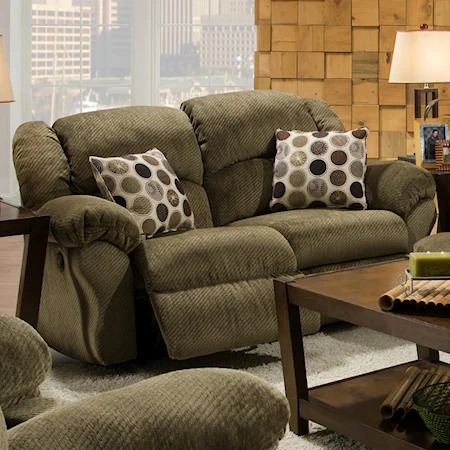 Gliding Recliner Loveseat with Pillow Arms